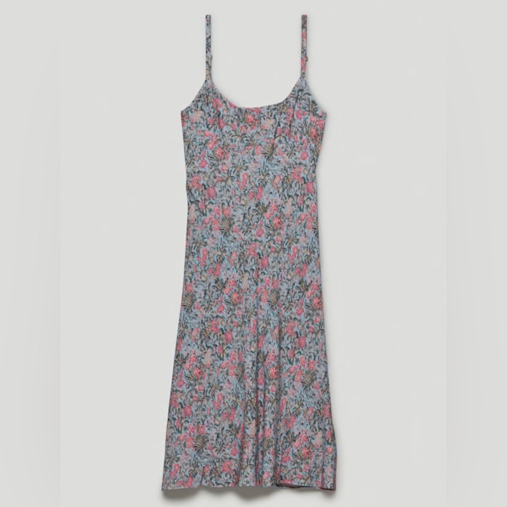 Aritzia Maude Dress in Dune Blue/rasp Pink size XS